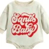 Fraise Outfit 9 Mois Noël Nouveau-né Bébé Filles Garçons Mignon Romper À Manches Longues Crewneck Santa 18mth -Rose Magasin 71XfRacWwSL. AC UL1500