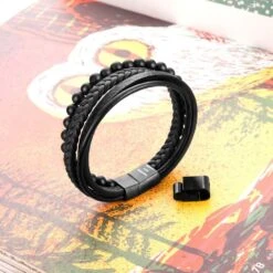 Bracelet En Cuir Pour Perle Pour Homme Murtoo, Perle Naturelle, Bracelet En Acier Et En Cuir Pour Homme Cadeau De Noël 11 Bracelet En Cuir Pour Perle Pour Homme Murtoo, Perle Naturelle, Bracelet En Acier Et En Cuir Pour Homme Cadeau De Noël -Rose Magasin 71Y FuV84YL. AC UL1001