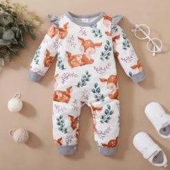 Infantile Garçon Vêtements D'hiver De Noël Infantile Nouveau-né Bébé Garçons Filles À Manches Longues Mignon Bande Dessinée Impression Patchwork Romper Combinaison (Pink, 12-18 Mois) -Rose Magasin 71YP31G5U2L. AC SL1500