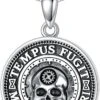 PROESS Memento Mori/Satanic/Saint Anthony/Christopher/Michael/Lilith/Santa Meurte/Medusa Collier 925 Sterling Silver Amulet Medal Bijoux Cadeaux Pour Hommes Femmes Pour Noël Anniversaire -Rose Magasin 71YR6hfv8L. AC UL1500