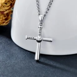 CEKAMA Croix Collier Pour Hommes Et Garçon 925 Sterling Argent Crucifix/Nail/Baseball Croix Pendentif Avec 22+2 Pouces Chaîne Bijoux Cadeaux Pour Noël Anniversaire -Rose Magasin 71YdiNQk6mL. AC UL1500