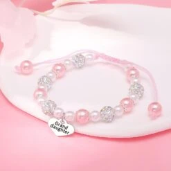 Bracelet Sam & Molly Pink Pearl Et Rhinestone Pour Little Girls Petite Fille Nièce Sweet Heart Charm Bracelet Pour Filles Anniversaire Noël Cadeaux De Pâques Pour Adolescente -Rose Magasin 71YmCgCxpKL. AC UL1500