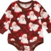 NLGToy Bébé Fille Vêtements Coton Infantile Garçons Filles À Manches Longues Bande Dessinée Noël Santa Imprimé Romper Tops Bébé Garçon Cadeau -Rose Magasin 71bBH8pR04L. AC UL1500