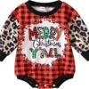 Sfdgfhyf Mignon Infant Vêtements De Noël Top Bébé Filles Tout-petits Rouge Léopard Pulls Chemises De Noël Arbre Impression Romper -Rose Magasin 71bI4JcEOL. AC UL1500