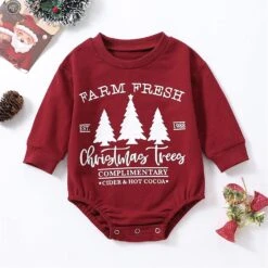 Romper Infant Fille Noël Bébé Infant Nouveau-né De Noël Garçons Filles Lettre À Manches Longues Genre Neutre Bébé Vêtements -Rose Magasin 71bPGRe3YuL. AC UL1500