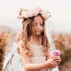 KESYOO 2pcs Veil Flower Headpieces Bandeaux Avec Voile Guirlandes Cheveux Accessoires Ornements De Noël -Rose Magasin 71d16pQBc2L. AC SL1500