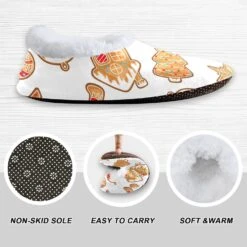 Joyeux Noël Gingerbreads Garçons Filles Maison Pantoufles Enfants Tout-petits Home Chaussures Hiver Chaussures D'extérieur XS -Rose Magasin 71dYX2g476L. AC UL1500