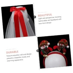 Toddmomy 1 Set Veil Bow Antler Bandeau Mariée Voiles Pour Mariage Nativité Costumes Pour Noël Chapeaux De Rennes Costume Coiffe De Noël Coiffe Filles Voile Bandeau Mesh -Rose Magasin 71djkzz0k4L. SL1500