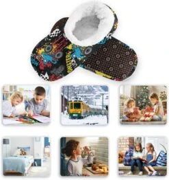 Ceiurey Enfants Garçons Filles Pantoufles Doux Mémoire Mousse Intérieur Toddler Maison Slipper Non Slip Spa Voyage Ménage Chaussures Pour Hiver Maison Chambre De Noël Halloween Vache Voiture Canard Léopard -Rose Magasin 71e9q5e8ML. AC UL1500