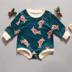 Vêtements Pour Enfants Noël Infantile Nouveau-né Bébé Garçons Filles À Manches Longues Mignon Bande Dessinée Patchwork Romper Body -Rose Magasin 71lm14DX wL. AC UL1500