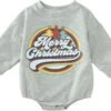 Enfant Combinaison Nouveau-né Infantile Bébé Filles Garçons Imprimer Automne Noël À Manches Longues Romper 18 Mois Garçon Vêtements