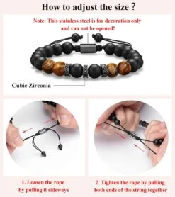INGENT EUX Hommes Bracelet Réglable-Anniversaire Anniversaire Noël Graduation Cadeau Pour Lui Homme Garçons -Rose Magasin 71mNOnH48DL. AC UL1500