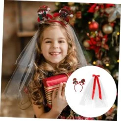 Toddmomy 1 Set Veil Bow Antler Bandeau Mariée Voiles Pour Mariage Nativité Costumes Pour Noël Chapeaux De Rennes Costume Coiffe De Noël Coiffe Filles Voile Bandeau Mesh -Rose Magasin 71naPqTqpaL. SL1500