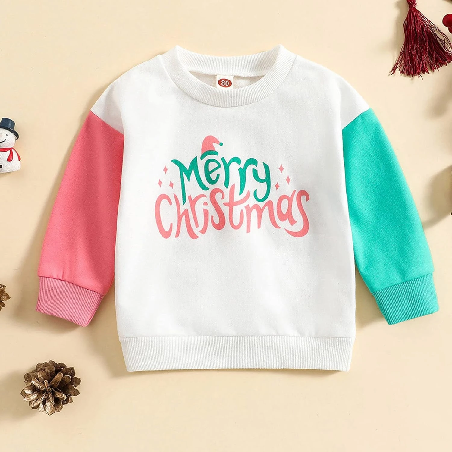 Bébé Garçon Vêtements Enfant Infantile Garçons Filles De Noël À Manches Longues Lettre Impressions Pullover Tops 4 Bébé Garçon Vêtements Enfant Infantile Garçons Filles De Noël À Manches Longues Lettre Impressions Pullover Tops – Image 2