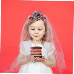 Amosfun 1Pc Halloween Headband Noël Ornements Headwear Pour Les Femmes Filles Voile Voile Fleur Voile Headband Halloween Bloody Décorations Halloween Fête Headband Plastique Cosmétique Costume Démon -Rose Magasin 71oFmbOh11L. SL1500