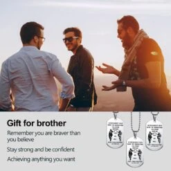Collier Homme CaleesLLC Nous Les Combattrons Ensemble, à Mon Frère Collier Chien Militaire Tag Pendentif Noël Anniversaire Fête, Lot De 3 -Rose Magasin 71opSLtg68L. AC UL1500