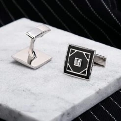 Banemi Chemise Boutons De Manchette, Noir Boutons De Manchette Chemise En Acier Inoxydable Carré Rhombique Ensembles Pour Dîner De Noël 1.8X1.8CM -Rose Magasin 71ovcADClHL. AC UL1500