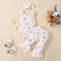 Bébé Noël Bandeau Infantile Filles Sans Manches Romper Bodysuit Floral Prints Bell Bottoms Pantalon (WH1, 12-18 Mois) 9 Bébé Noël Bandeau Infantile Filles Sans Manches Romper Bodysuit Floral Prints Bell Bottoms Pantalon (WH1, 12-18 Mois) -Rose Magasin 71qHzYXtluL. AC SL1500