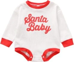 Tenues D'été Pour Filles Nouveau-né Bébé Filles Garçons Automne Patchwork Lettre De Noël À Manches Longues 9 Mois Garçon