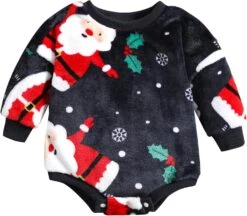 Sfdgfhyf Mode Body Pour Bébé Enfants Enfants Enfant De Noël Imprimé À Manches Longues Mignon De Noël Romper Combinaison
