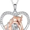 Collier De Cheval Pour Filles KOORASY, Colliers En Argent Sterling Pour Filles Femmes | Cœur En Forme De Cheval Colliers Pendentif En Zircone Cubique Pour Adolescentes Enfants Bijoux Pour Enfants Cadeaux équestres Pour Anniversaire Noël -Rose Magasin 71tk8mmWzNL. AC UL1500