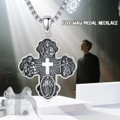 MeetMuse Crâne/Hamsa/Croix/Espace/Ange De La Mort/Étoile De David Collier Pour Hommes Femmes 925 Sterling Argent Pendentif Bijoux Pour Noël Anniversaire -Rose Magasin 71zLK03ybTL. AC UL1500