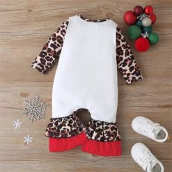 Bébé Fille Dentelle Romper Noël Infant Nouveau-né Bébé Garçons Filles À Manches Longues Leopard Print Patchwork Footless Pyjamas -Rose Magasin 81 GXCNrTyL. AC UL1500
