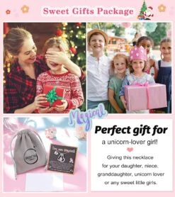 INGENT EUX Silver Unicorn Letter Premiers Colliers Pour Filles Anniversaire Noël Saint Valentin Cadeaux De Jour -Rose Magasin 811B5lYjjcL. AC UL1500
