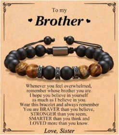 INGENT EUX Hommes Bracelet Réglable-Anniversaire Anniversaire Noël Graduation Cadeau Pour Lui Homme Garçons