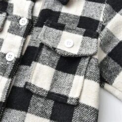 Enfants De Noël Tops Enfants Enfant Flanelle Chemise Veste Plaid À Manches Longues Revers Bouton Bas Shacket Bébé Garçons Filles Poches -Rose Magasin 816q8Wdd99L. AC UL1500