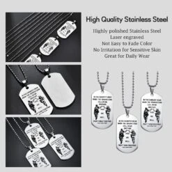 Collier Homme CaleesLLC Nous Les Combattrons Ensemble, à Mon Frère Collier Chien Militaire Tag Pendentif Noël Anniversaire Fête, Lot De 3 -Rose Magasin 818A4q3xEL. AC UL1500