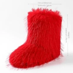 Waiirek Furry Bottes Pour Femmes Fuzzy Fluffy Neige Boot Fausse Fourrure Coloré Avec Bout Rond Résistant À L'eau Plat Chaussures En Caoutchouc Semelle Pour Filles En Plein Air De Noël -Rose Magasin 81KwwWpBjJL. AC UL1500
