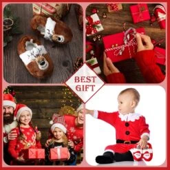 Eurzom 2 Paires De Noël Enfant Filles Fuzzy Pantoufles Mignon Chaud Peluche Enfants Maison Pantoufles Doux Animal Enfants Santa Pantoufles Chaussures (Medium) -Rose Magasin 81LiX3C5xsL. AC UL1500