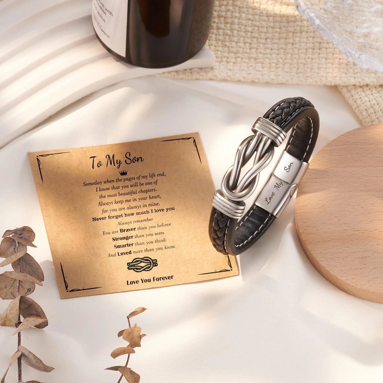 Bracelet En Tarse Pour Fils / Petit-fils / Neveu, Cadeaux Pour Adolescents Bracelet En Cuir Inspirant, Confirmation De Fin D'études Anniversaire Retour à L'école Cadeaux De Noël 5 Bracelet En Tarse Pour Fils / Petit-fils / Neveu, Cadeaux Pour Adolescents Bracelet En Cuir Inspirant, Confirmation De Fin D'études Anniversaire Retour à L'école Cadeaux De Noël – Image 3