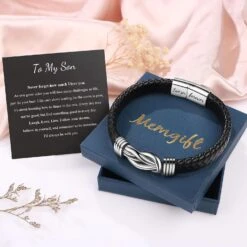 Noir Tressé Bracelets En Cuir Cadeaux Pour Homme Papa Fils Grandson Mari Petit Ami Frère Forever Noeud Bracelets Pour Noël Anniversaire Fête Des Pères Fermoir En Acier Inoxydable 7.5/8.5/9 Pouces -Rose Magasin 81VvaRJoc3L. AC UL1500