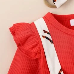 Nouveau-né Bébé Garçon Lapin Chapeau De Noël Jour Bébé Filles Garçons Mignon Côtelée Romper Robe À Manches Longues 18 Mois Bébé Fille -Rose Magasin 81YPKmanKIL. AC UL1500