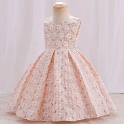 Infantile Robe De Noël Infantile Filles Robe Jupe Fleur Impressions Anniversaire Princesse Fille Mariage Lumineux (Rouge, 0-6 Mois) -Rose Magasin 81d3YUZq24L. AC SL1500