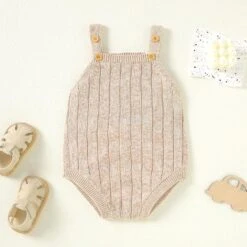Garçon Rompers Nouveau-né Infantile Bébé Tricoter Romper Coton Sans Manches Garçon Fille Solide Chandail Vêtements De Noël Romper Bébé Fille (Beige, 6-9 Mois) -Rose Magasin 81dQZJ8JJJL. AC SL1500