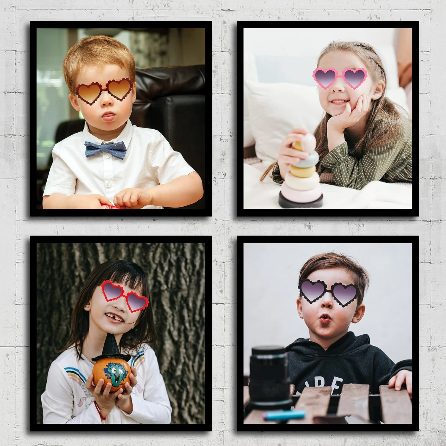 UTTPLL Enfants Fille Coeur En Forme Lunettes De Soleil Halloween Noël Parti Lunettes Pour Photographie Extérieur Plage UV 400 Protection 8 UTTPLL Enfants Fille Coeur En Forme Lunettes De Soleil Halloween Noël Parti Lunettes Pour Photographie Extérieur Plage UV 400 Protection – Image 6