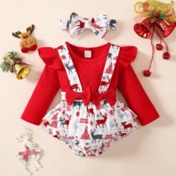 Mode Enfant Vêtements Nouveau-né Infantile Bébé Filles Coton Floral Automne Noël À Manches Longues Mignon Nouveau-nés Tenues -Rose Magasin 81gC5btTEtL. AC UL1500