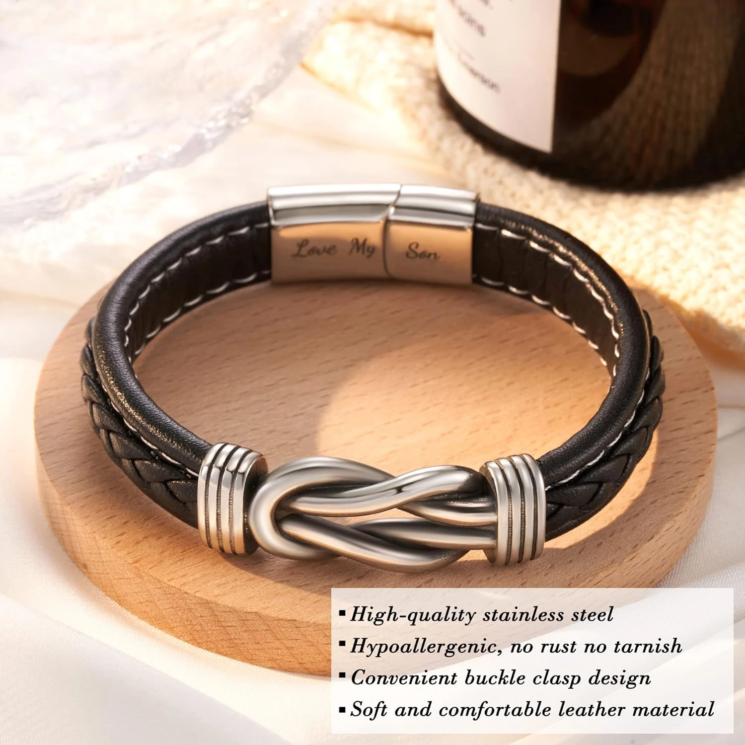 Bracelet En Tarse Pour Fils / Petit-fils / Neveu, Cadeaux Pour Adolescents Bracelet En Cuir Inspirant, Confirmation De Fin D'études Anniversaire Retour à L'école Cadeaux De Noël 7 Bracelet En Tarse Pour Fils / Petit-fils / Neveu, Cadeaux Pour Adolescents Bracelet En Cuir Inspirant, Confirmation De Fin D'études Anniversaire Retour à L'école Cadeaux De Noël – Image 5