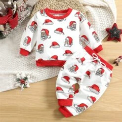 Enfants Tenue Nouveau-né Bébé Filles Garçons Père Noël Imprimer Noël Automne Sweat à Manches Longues Pantalon -Rose Magasin 81kbiTs9BZL. AC UL1500