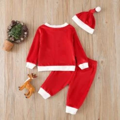 Sfdgfhyf Fille Casual Vêtements Bébé Père Noël Outfit Nouveau-né Infant Garçon Fille De Noël Tenues Velours À Manches Longues T-shirt -Rose Magasin 81lGxwE2GAL. AC UL1500