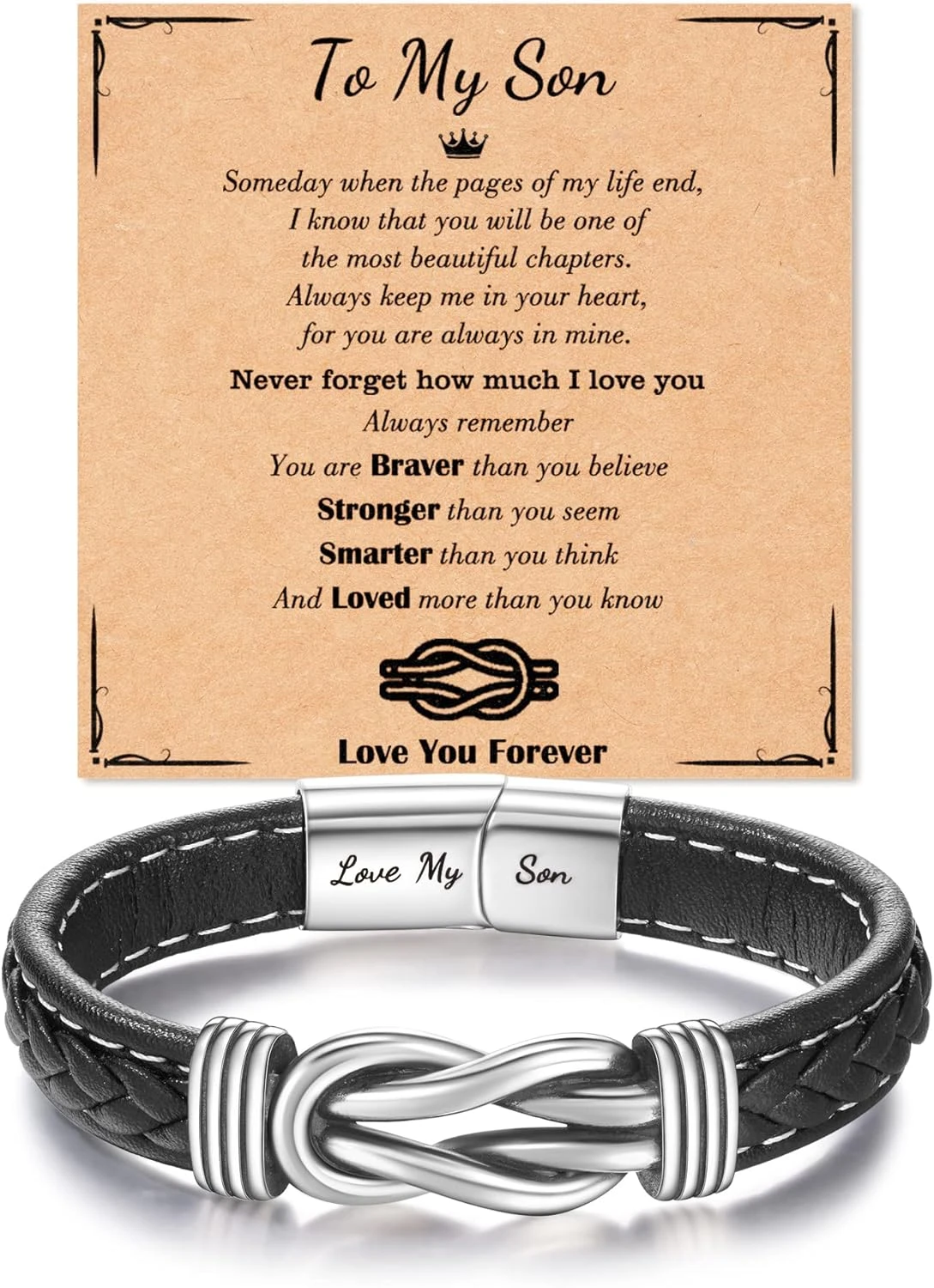 Bracelet En Tarse Pour Fils / Petit-fils / Neveu, Cadeaux Pour Adolescents Bracelet En Cuir Inspirant, Confirmation De Fin D'études Anniversaire Retour à L'école Cadeaux De Noël 3 Bracelet En Tarse Pour Fils / Petit-fils / Neveu, Cadeaux Pour Adolescents Bracelet En Cuir Inspirant, Confirmation De Fin D'études Anniversaire Retour à L'école Cadeaux De Noël