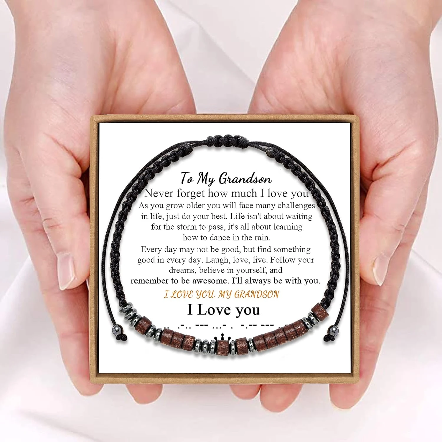 Bracelets De Code Morse JoycuFF Pour Femmes Hommes Cadeaux Pour Lui Petite Amie Petite Amie Maman Fille Fille Fils Petite Fille Grand-fils Anniversaire Anniversaire Anniversaire Anniversaire Noël Wrap Brin Bring Bracelet 9 Bracelets De Code Morse JoycuFF Pour Femmes Hommes Cadeaux Pour Lui Petite Amie Petite Amie Maman Fille Fille Fils Petite Fille Grand-fils Anniversaire Anniversaire Anniversaire Anniversaire Noël Wrap Brin Bring Bracelet – Image 7