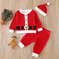 Sfdgfhyf Fille Casual Vêtements Bébé Père Noël Outfit Nouveau-né Infant Garçon Fille De Noël Tenues Velours À Manches Longues T-shirt -Rose Magasin 81sZ3ck0WZL. AC UL1500