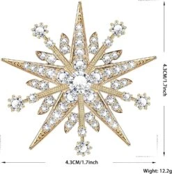 Broche Des Flocons De Neige Des Cristaux Autrichiens Pour L'hiver Broche D'étoiles Vintage Pour Femmes Hommes Filles Cadeau D'anniversaire Broche Nuptiale Pour Fête Noël -Rose Magasin 81ssXzUIpGL. AC UL1500