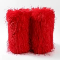 Waiirek Furry Bottes Pour Femmes Fuzzy Fluffy Neige Boot Fausse Fourrure Coloré Avec Bout Rond Résistant À L'eau Plat Chaussures En Caoutchouc Semelle Pour Filles En Plein Air De Noël -Rose Magasin 81tH vn1eSL. AC UL1500