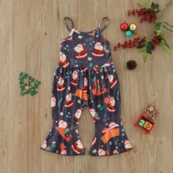 NLGToy Bébé Vêtements Pour Garçons En Bas Âge Filles De Noël Sans Manches Dessin Animé Estampes Romper Bell Bottoms Flare Jumpsuit Fille -Rose Magasin 81th3K1c2XL. AC UL1500 1