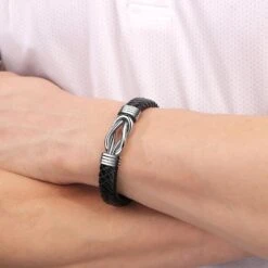Noir Tressé Bracelets En Cuir Cadeaux Pour Homme Papa Fils Grandson Mari Petit Ami Frère Forever Noeud Bracelets Pour Noël Anniversaire Fête Des Pères Fermoir En Acier Inoxydable 7.5/8.5/9 Pouces -Rose Magasin 81vyRVuRikL. AC UL1500